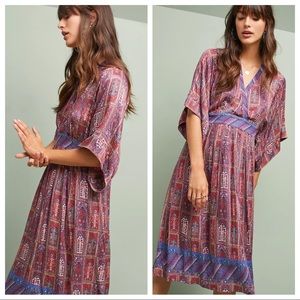 Anthropology Tiny Midi Dress Omina Kimono Sleeve NWT